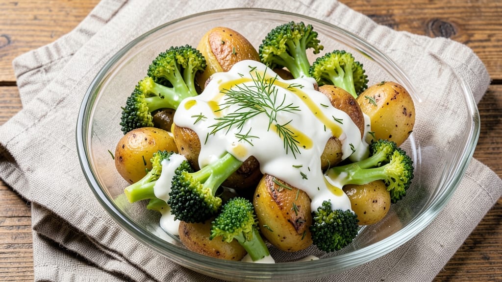 Broccoli Potato Salad Recipe: Crispy Stems and Creamy Herb Harmony