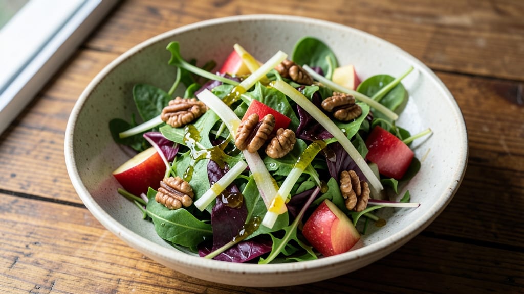 Apple Vinaigrette Salad Recipe: Sharp Sweetness With Crisp Celery Crowns