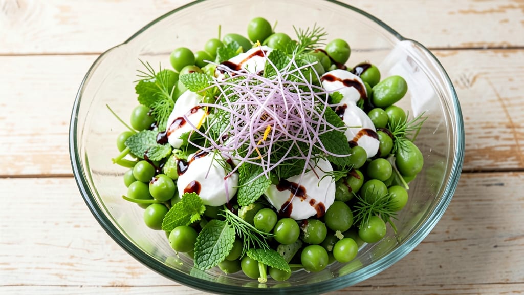 24 Hour Peas Salad Recipe: Sweet Pea and Herb Cream Cheese Bliss