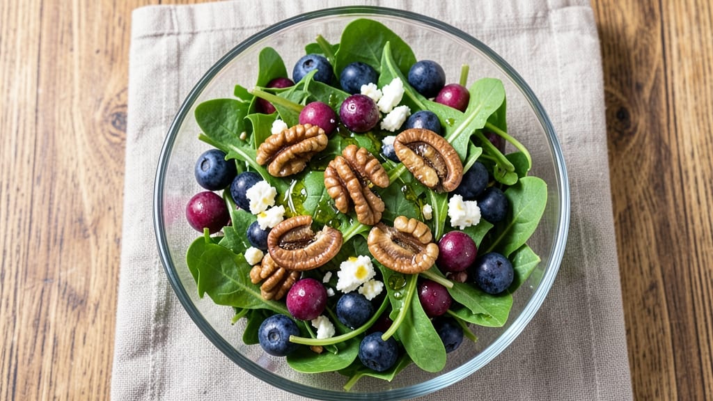 Blueberry Walnut Salad Recipe: Sweet-Tart Crunch With Creamy Feta Twist