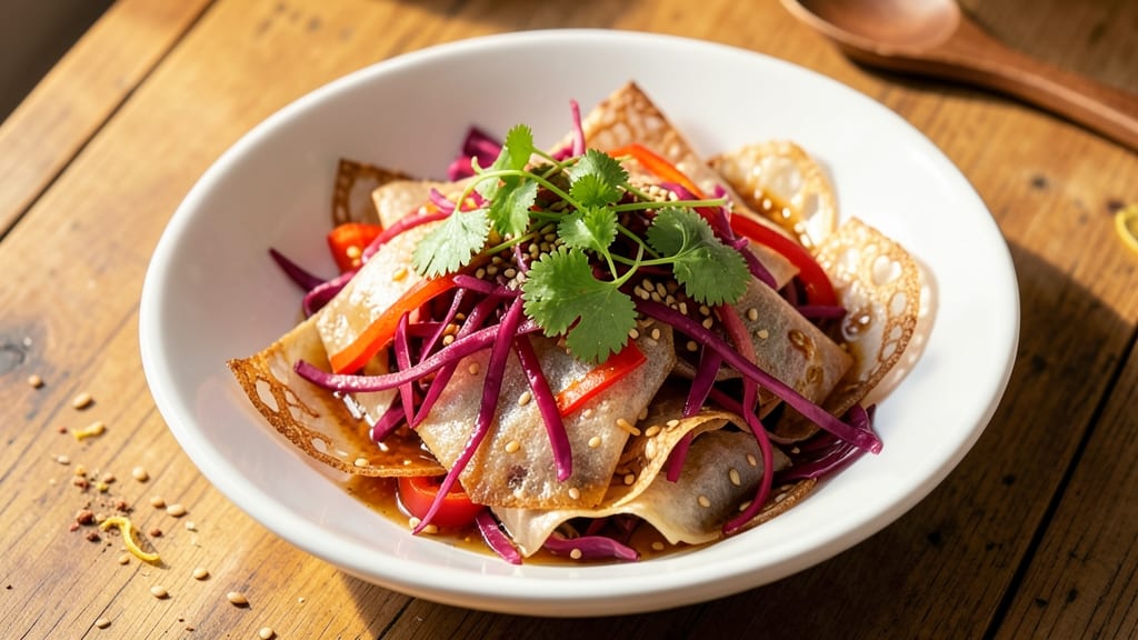 Bean Curd Skin Salad Recipe: Crispy Umami Bites with Silky Dressing Twist