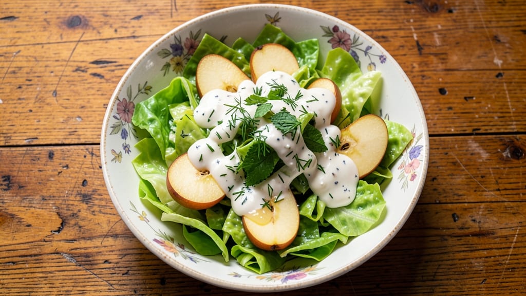 Cabbage Pear Salad Recipe: Sweet-Tart Crunch With Creamy Herb Dressing