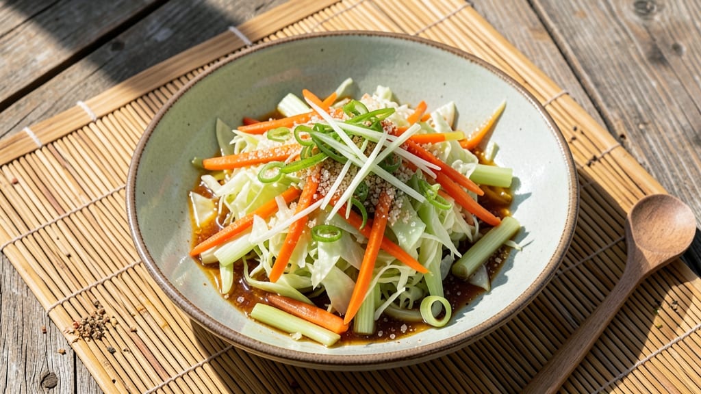 Cambodian Salad Recipe: Crispy Celery Crowns Over Tangy Lime and Chili Bliss