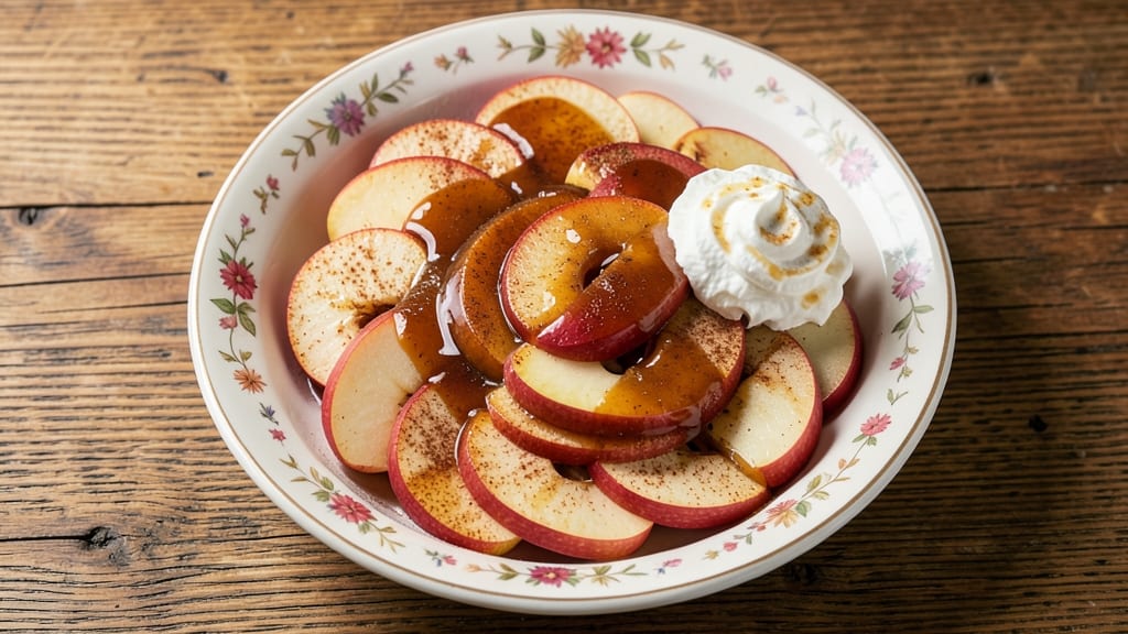 Apple Salad Dessert Recipe: Caramelized Apples Meet Creamy Vanilla Bliss