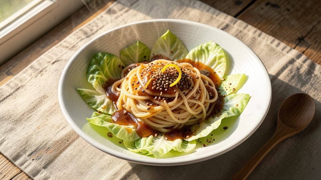 Japanese Cabbage Salad Recipe with Ramen Noodles: Warm Noodles Meet Cool Cabbage Crunch