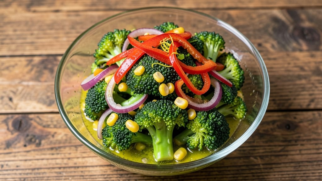 Broccoli and Corn Salad Recipe: Sweet Tart Crunch With Creamy Herb Dressing Bliss