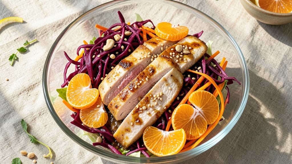 Asian Chicken Salad Recipe With Mandarin Oranges: Citrus Pop and Savory Crunch in Every Bite