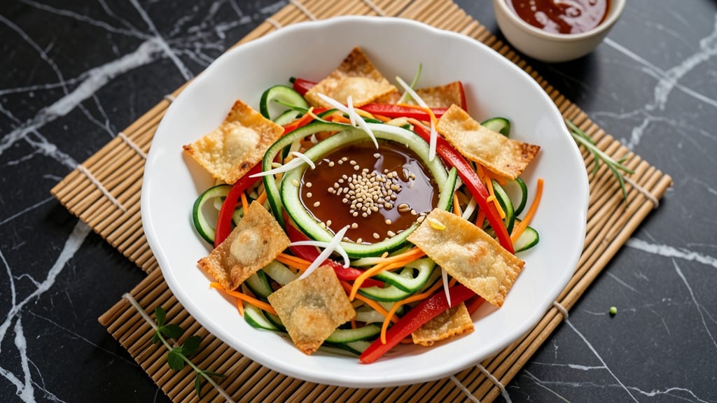Asian Wonton Salad Recipe: Crunchy Wonton Chips and Peanut-Lime Bliss