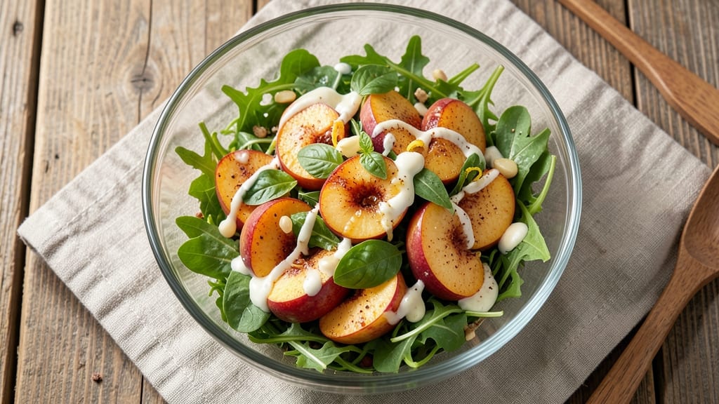 Canned Peaches Salad Recipe: Sweet Summer Crunch With Creamy Herb Bliss