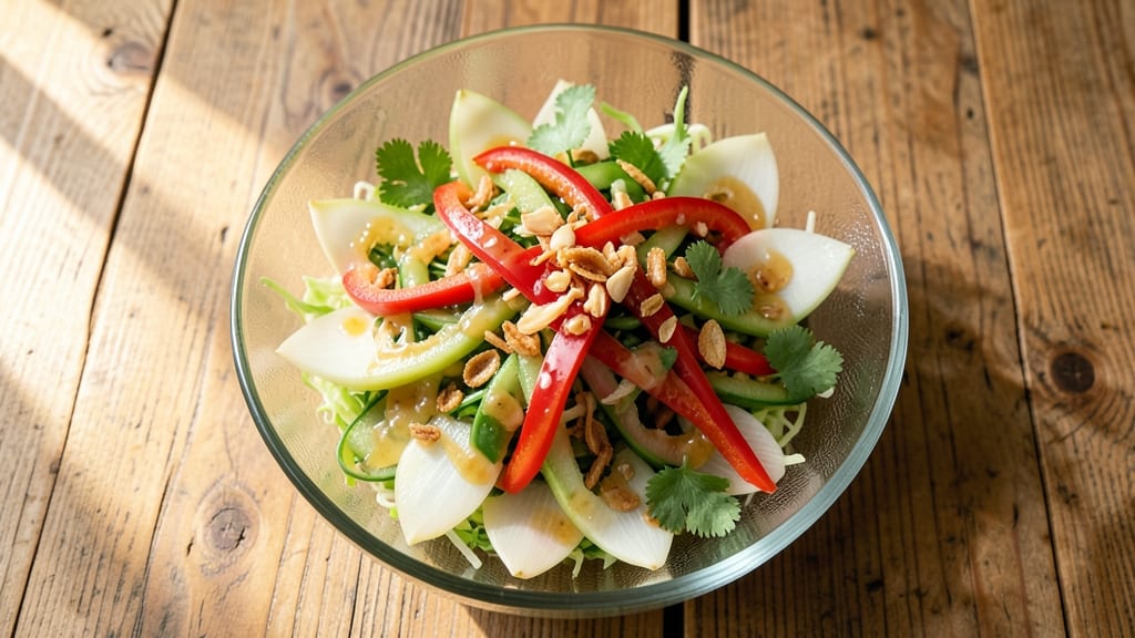 Filipino Ampalaya Salad Recipe: Crispy Hearts of Palm With Tangy Vinegar Bliss