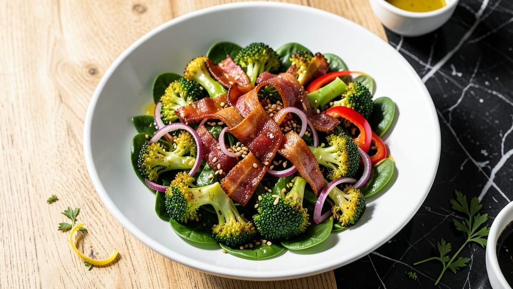 Broccoli Bacon Salad Recipe Healthy: Crispy Bacon and Nutrient-Packed Greens