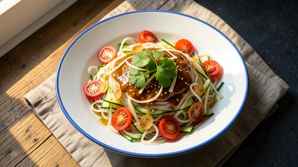 Asian Glass Noodle Salad Recipe: Slippery Noodles With Tangy Peanut Zing