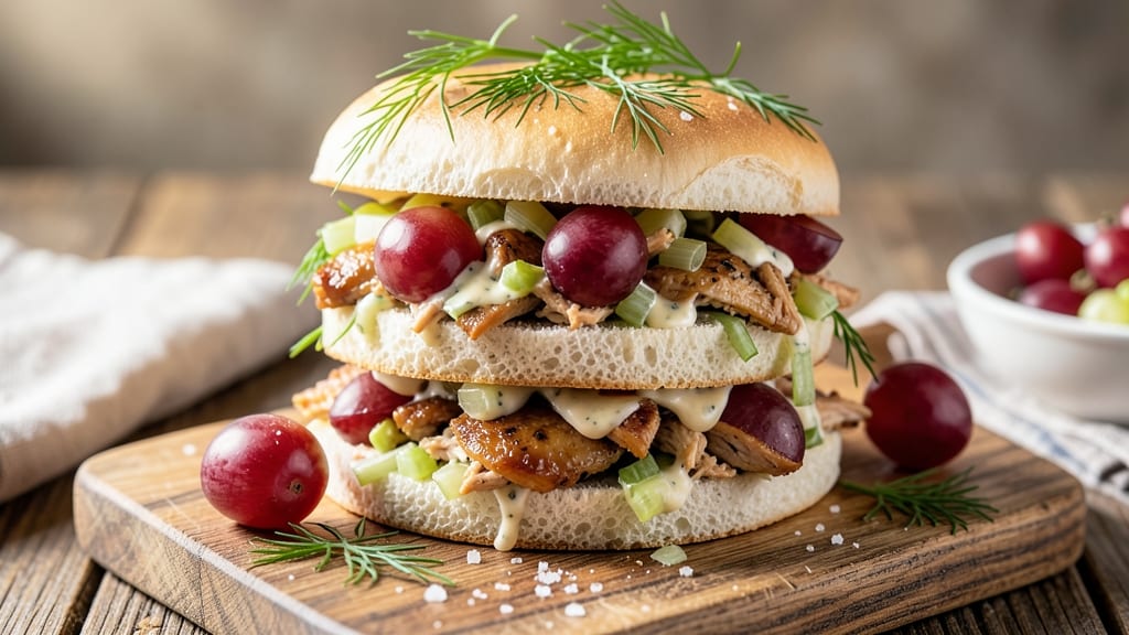Canned Chicken Salad Sandwich Recipe with Grapes: Sweet-Tart Crunch Meets Creamy Herb Freshness