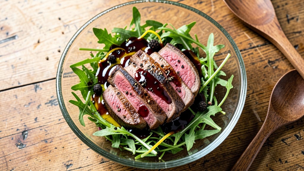 Balsamic Steak Salad Recipe: Caramelized Bites Over Crisp Greens