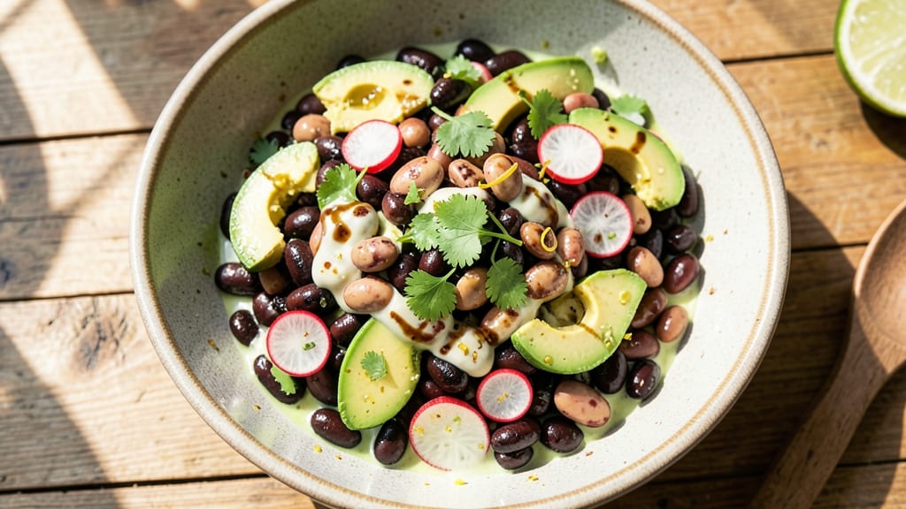 Vegan Mexican Bean Salad Recipe: Zesty Lime-Cilantro Crunch With Toasted Poblano Heat