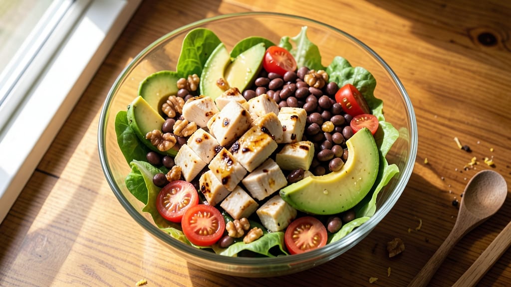 Black Bean Chicken Salad Recipe: Smoky Avocado and Crunchy Walnut Twist