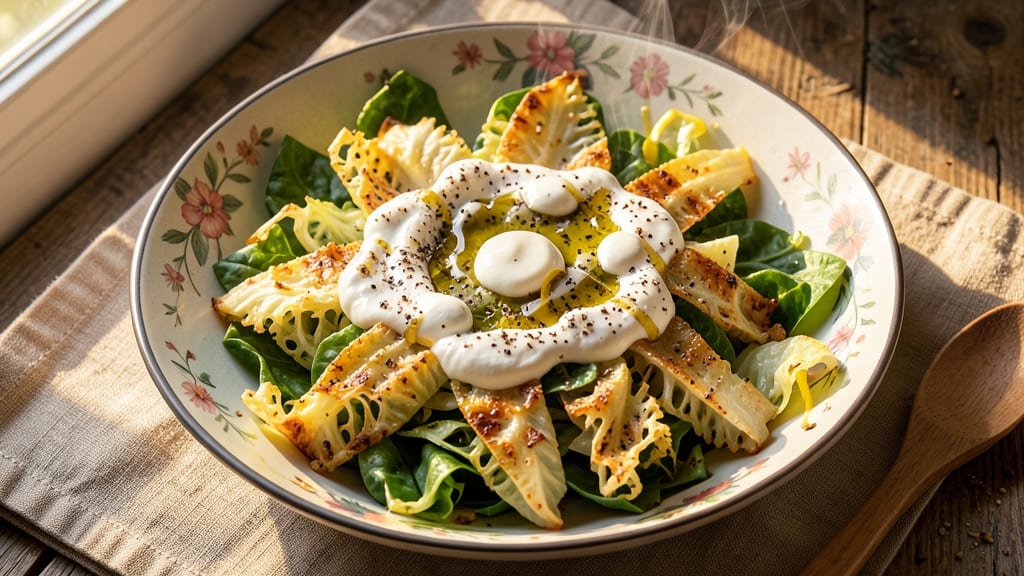 Baked Cabbage Salad Recipe: Crispy Roasted Edges and Tangy Cream Cheese Twist