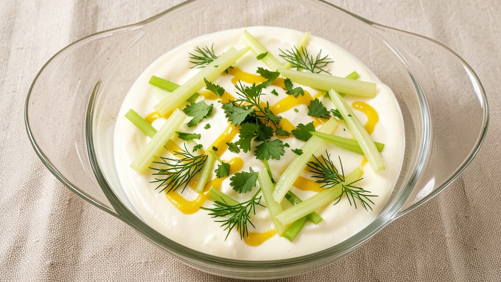 Aunt Myrna's Party Cheese Salad Recipe: Herb-Infused Cream Cheese With Crunchy Celery Sticks