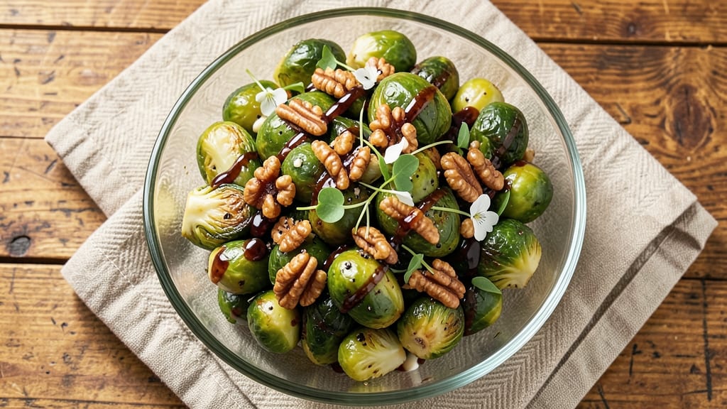 Brussels Sprouts Salad Recipe for Thanksgiving: Crispy Roasted Bites with Nutty Pecan Magic