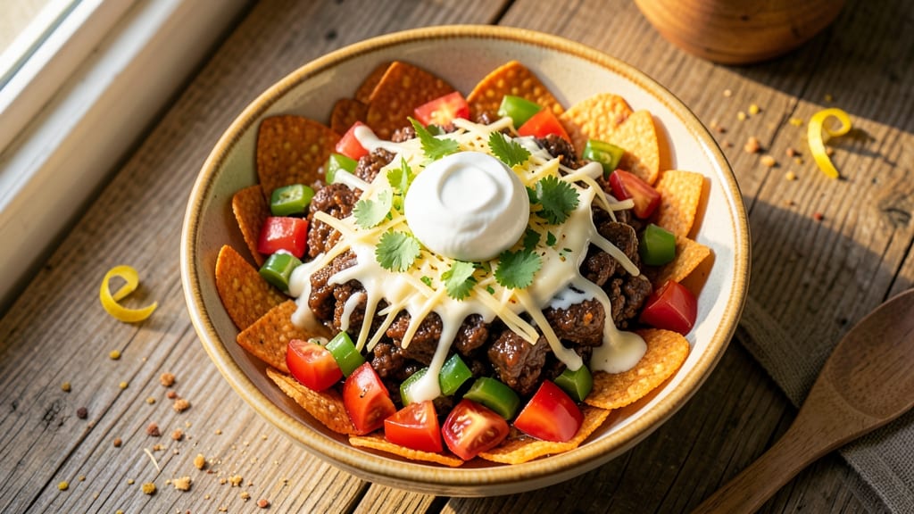 Baked Taco Salad Recipe With Doritos: Crunchy Chip Layer That Stands Up to Cheese