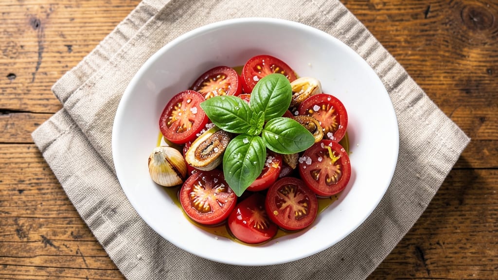 Bar Nestor Tomato Salad Recipe: Smoky Garlic and Basil Bliss