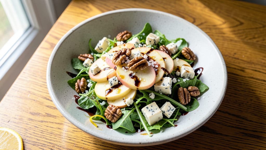 Apple Walnut Blue Cheese Salad Recipe: Crunchy Walnuts and Tangy Cheese Harmony