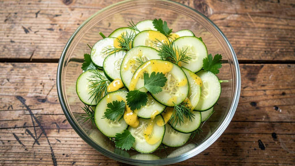 German Cucumber Salad Recipe No Sour Cream: Crisp Dill and Vinegar Brightness