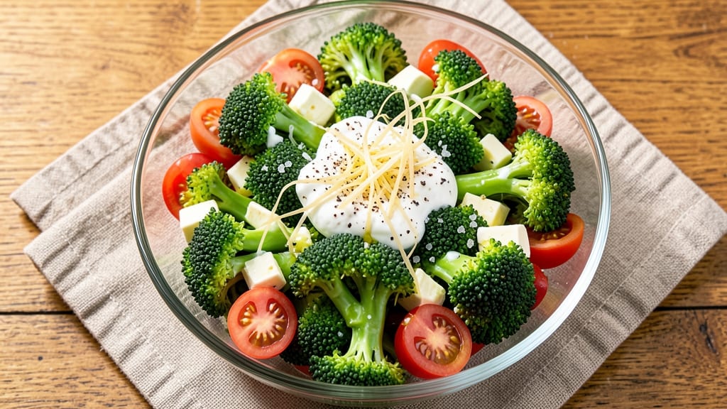 Broccoli Vegetable Salad Recipe: Crisp-Topped Herb Cream Cheese Bliss