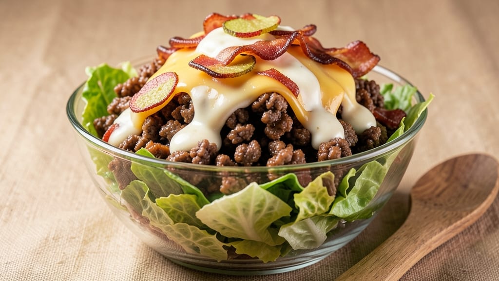 Big Mac Cheeseburger Salad Recipe: Smoky Bacon and Creamy Cheese Bliss