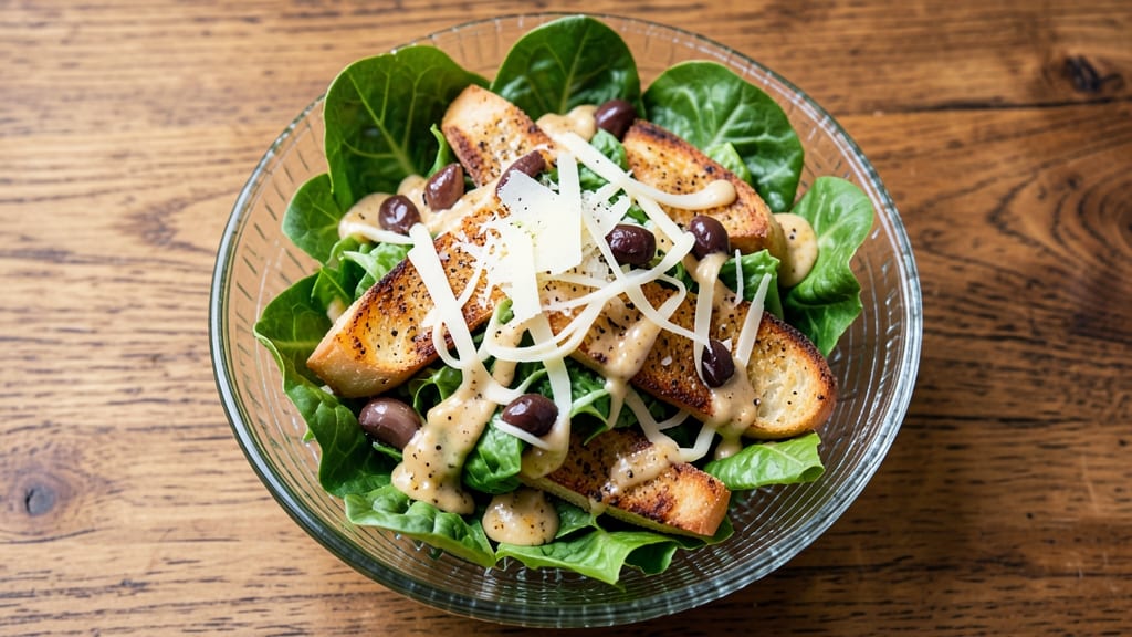 Caesar Salad Supreme Recipe: Crispy Croutons and Parmesan Shaved to Perfection