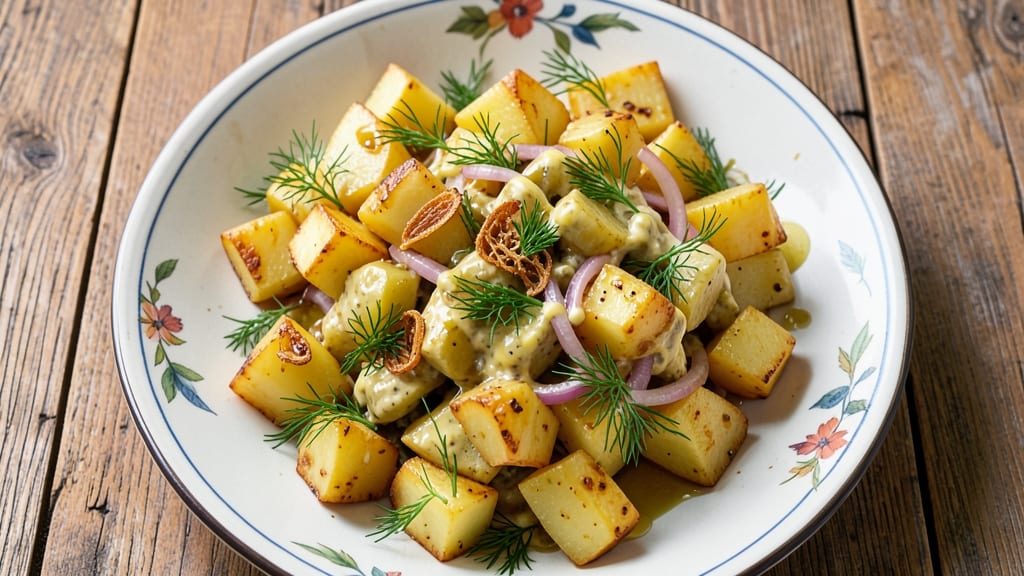 Anne Burrell's German Potato Salad Recipe: Mustard-Vinegar Tang With Crispy Potato Cubes