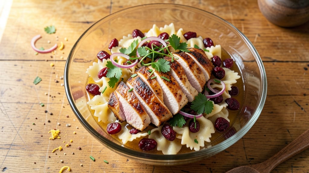 Chicken Cranberry Pasta Salad Recipe: Sweet-Tart Cranberry Pop and Creamy Herb Bliss