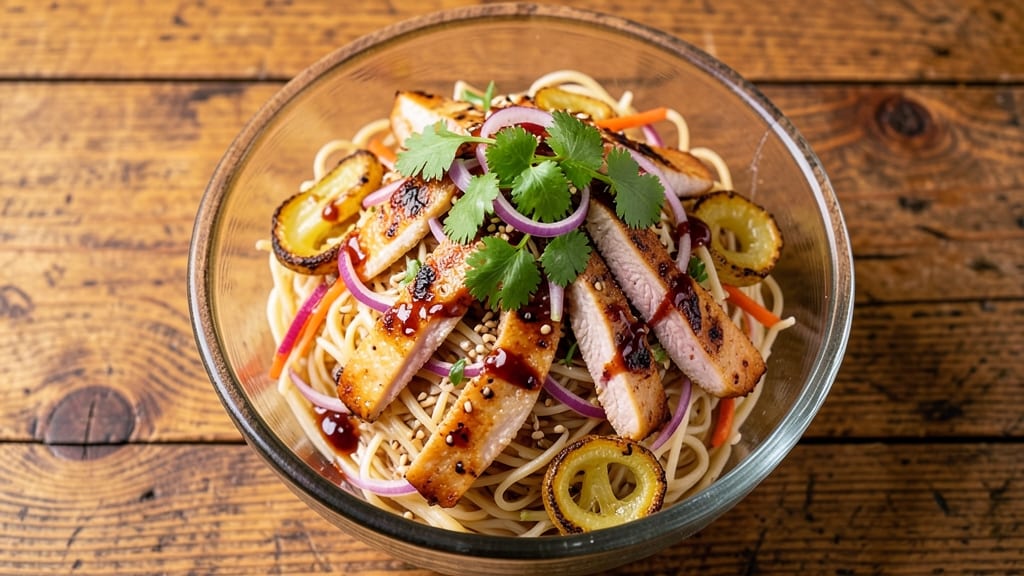 Banh Mi Pasta Salad Recipe: Crunchy Celery Crowns Over Smoky Sriracha Dressing Bliss