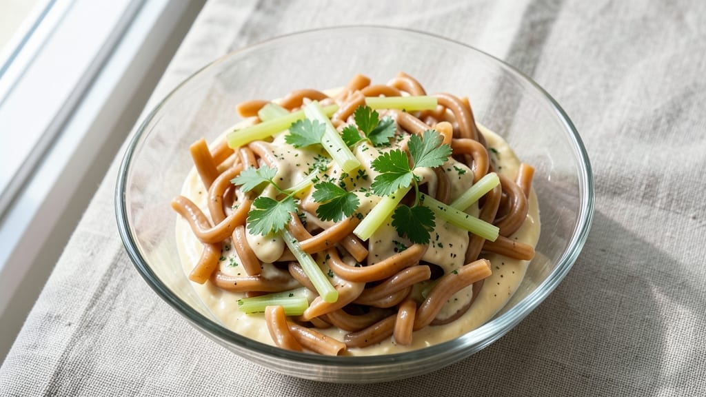Bistro Pasta Salad Recipe: Crisp Celery Crowns Over Creamy Herb Dressing Bliss