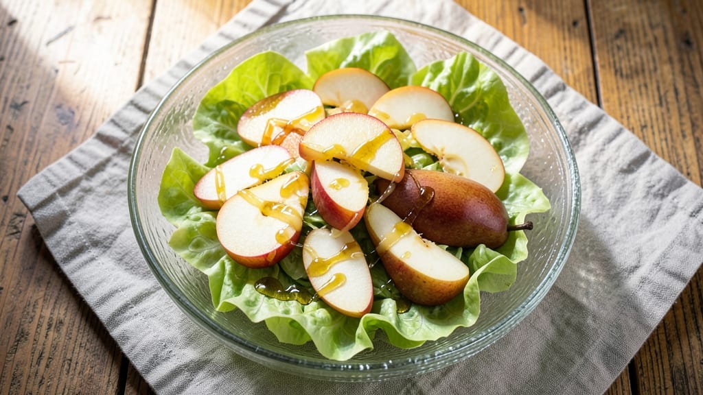 Apple Pear Lettuce Salad Recipe: Sweet-Tart Crunch With Creamy Honey Dressing