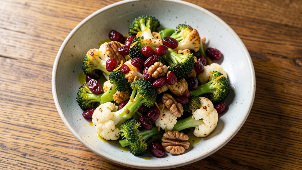 Broccoli Cauliflower Cranberry Salad Recipe: Crunchy, Sweet, and Savory Winter Bites