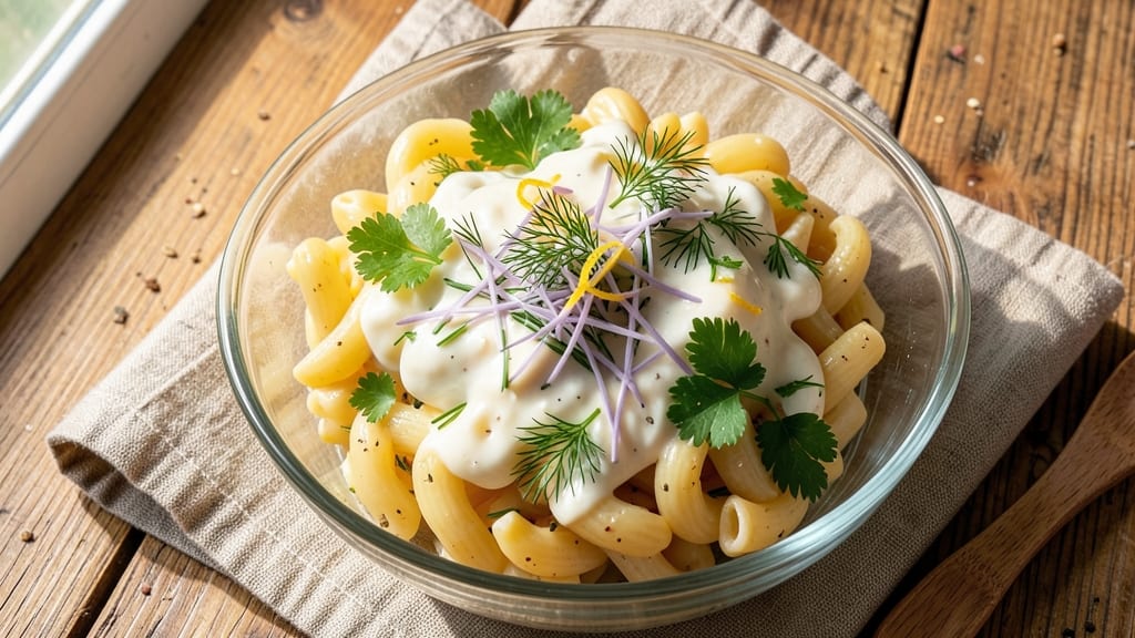 Macaroni Salad Recipe No Celery: Bold Herb Cream Cheese Bliss With Crunchy Almonds