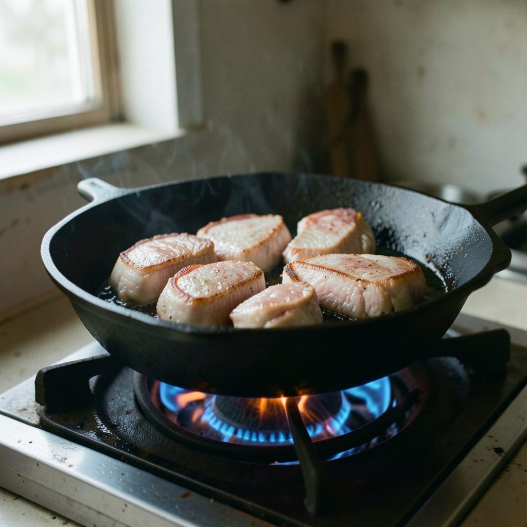 The first pass, in the pan