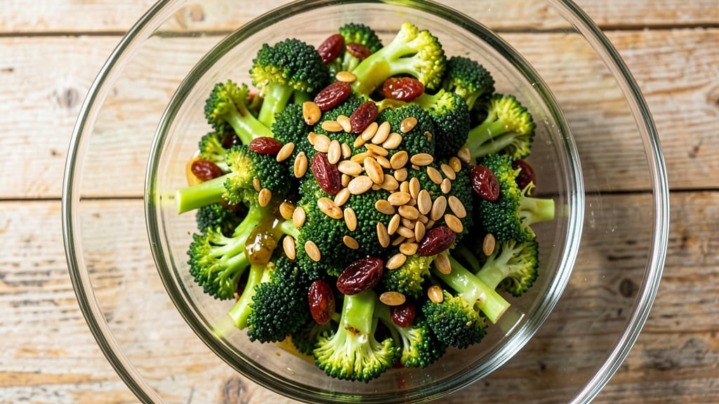 Broccoli Raisin Sunflower Seed Salad Recipe: Sweet-Tart Crunch With Nutty Seed Magic