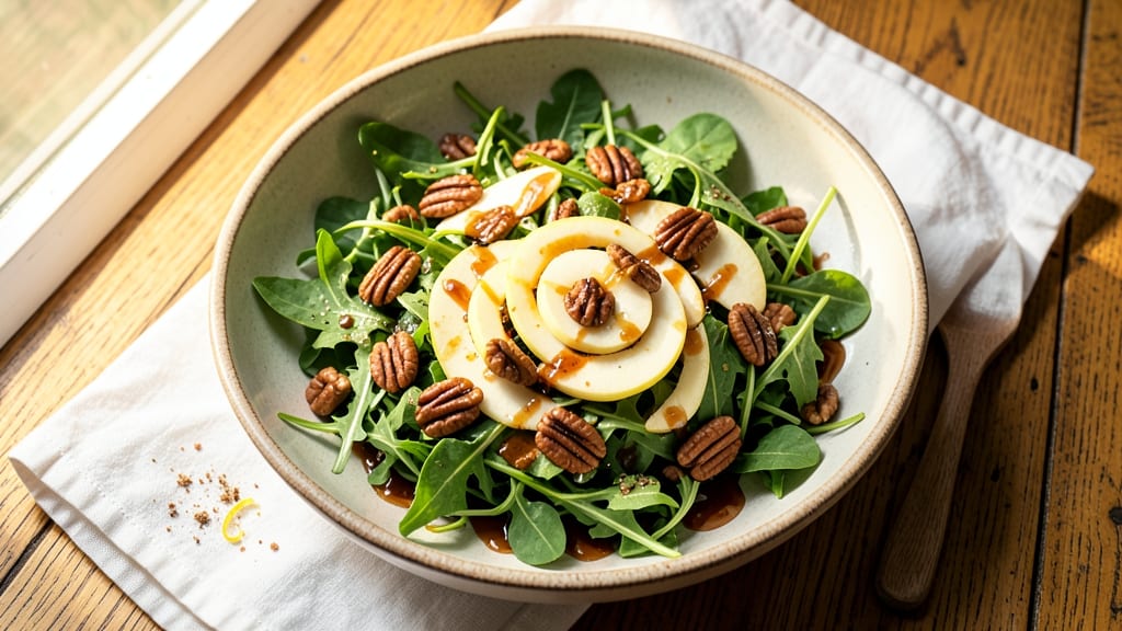 Apple Cider Salad Recipe: Warm Spiced Dressing with Crisp Apples and Toasted Nuts