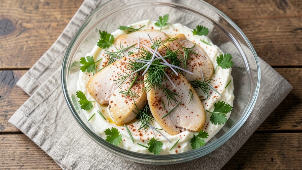 Calvin's Bocage Market Chicken Salad Recipe: Smoky Herb Cream Cheese Meets Crisp Celery Crowns
