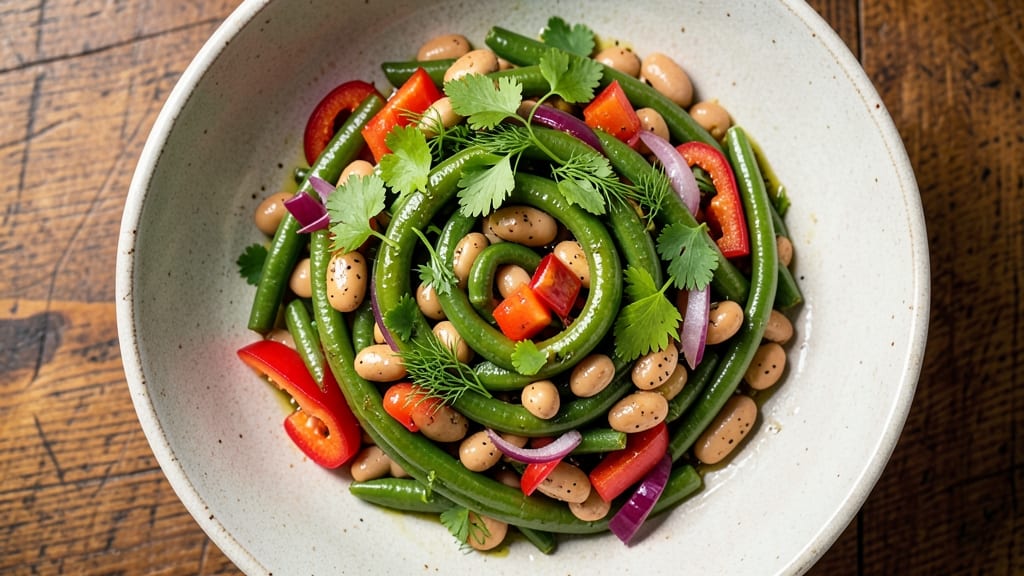 Green Beans Bean Salad Recipe: Crisp-Tender Stems With Zesty Herb Vinaigrette