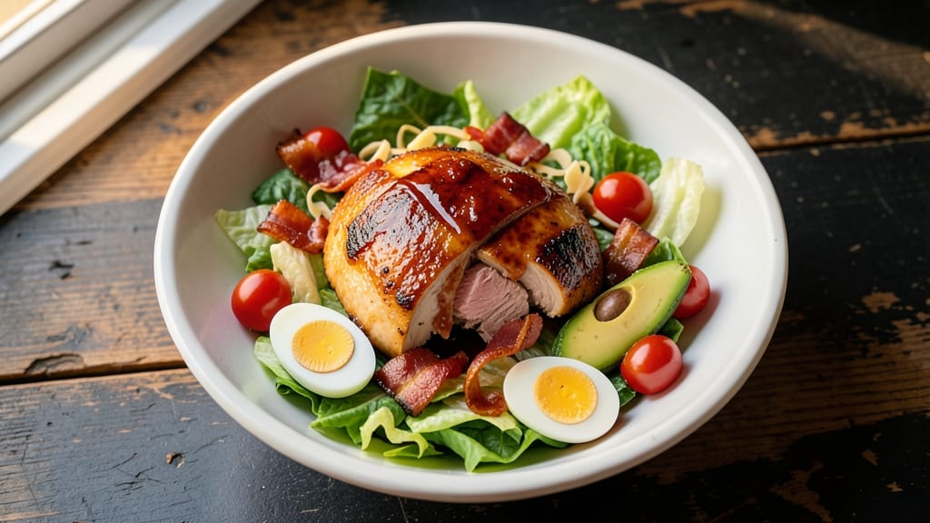 BBQ Chicken Cobb Salad Recipe: Smoky-Sweet Chicken and Crunchy Bacon Bites