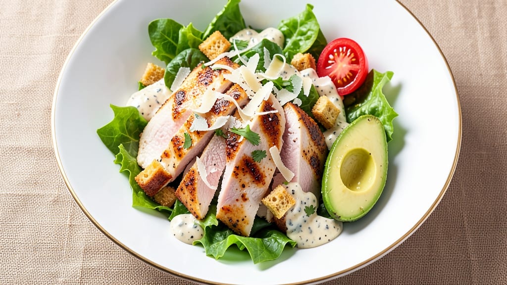 Avocado Chicken Caesar Salad Recipe: Crispy Chicken and Creamy Avocado Twist