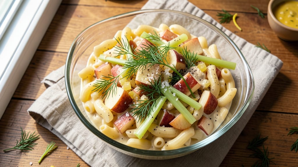 Apple Macaroni Salad Recipe: Cool, Creamy Pasta With Apple-Cinnamon Crunch