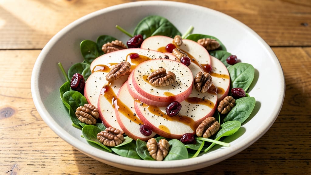 Apple Walnut Salad With Cranberry Vinaigrette Recipe: Autumn Flavors in Every Bite