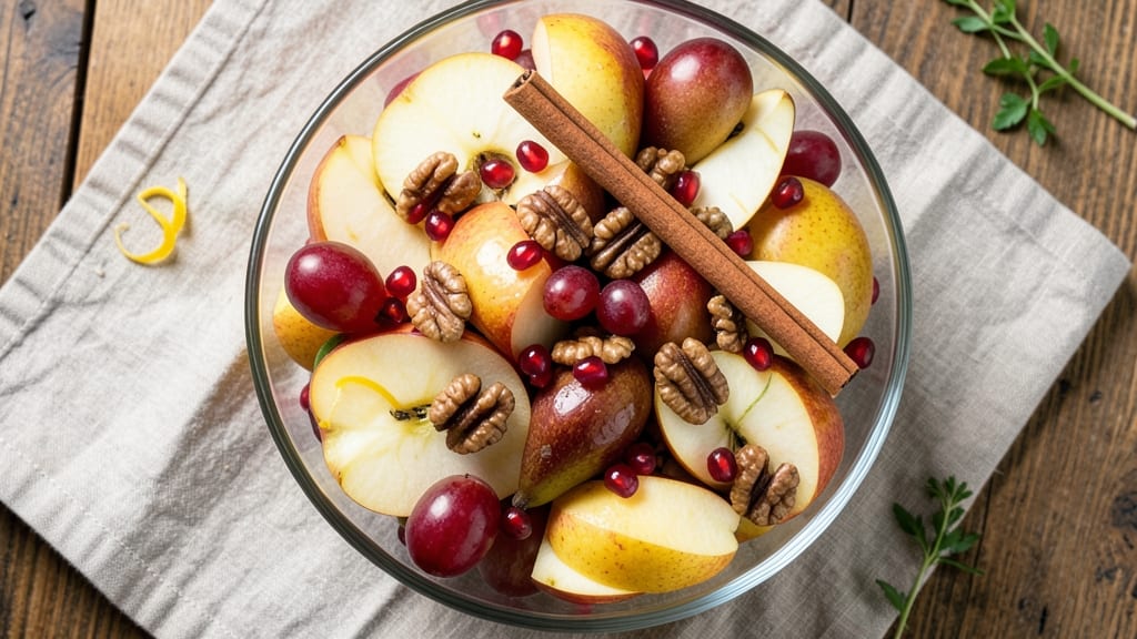 Autumn Harvest Fruit Salad Recipe: Warm Spiced Nuts and Citrus Brightness