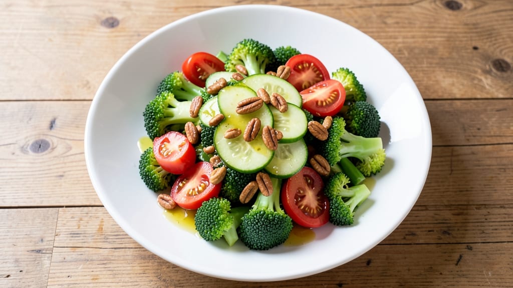 Broccoli Cucumber Tomato Salad Recipe: Bright Garden Crunch With Zesty Lemon Vinaigrette