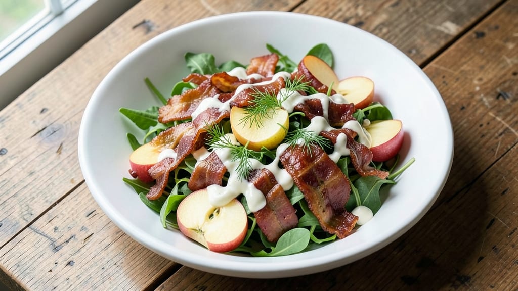 Apple Bacon Salad Recipe: Sweet-Smoky Crunch Meets Creamy Herb Bliss