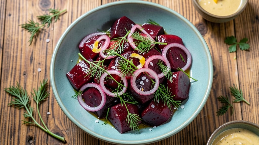 Pickled Beet Salad Recipe With White Vinegar: Vibrant Purple Crunch With Tangy Zing